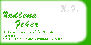 madlena feher business card